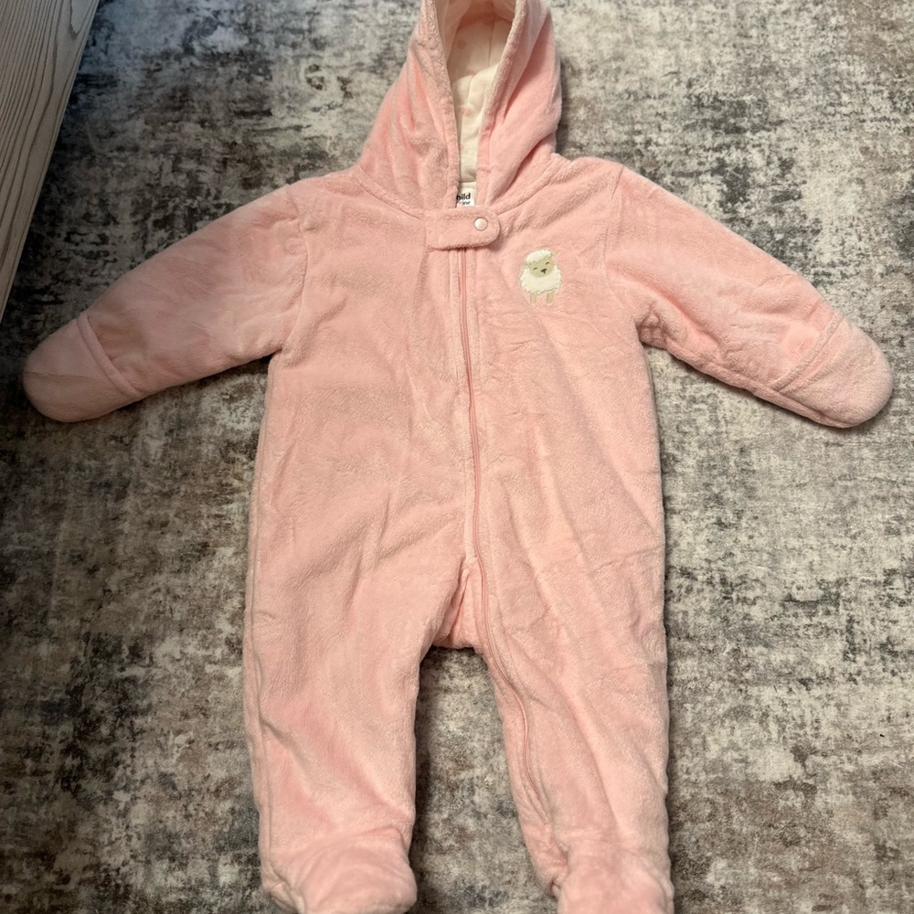 Carter's Soft Pink Hooded Footie
